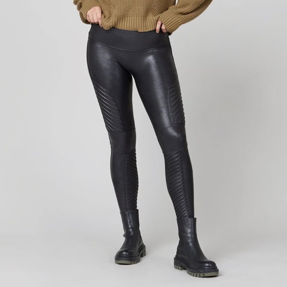 Spanx - Faux Leather Moto Leggings